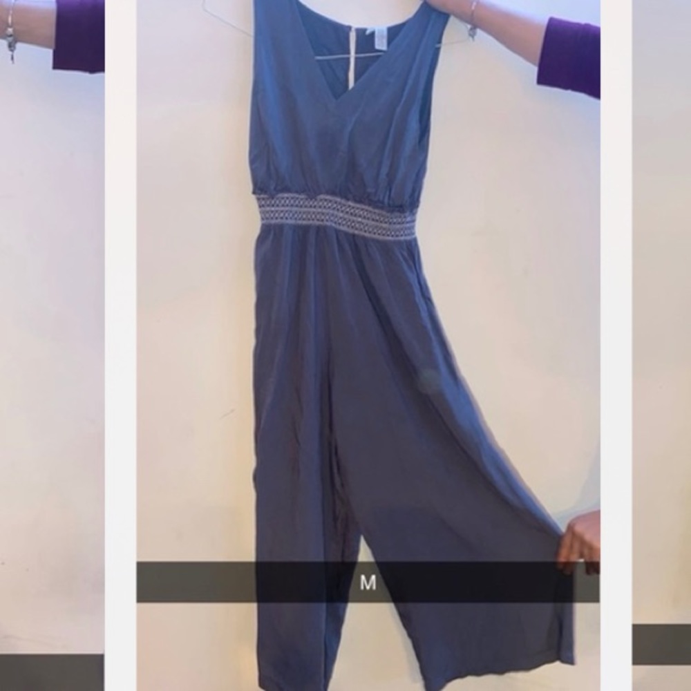 Womens navy blue jump suit elegant